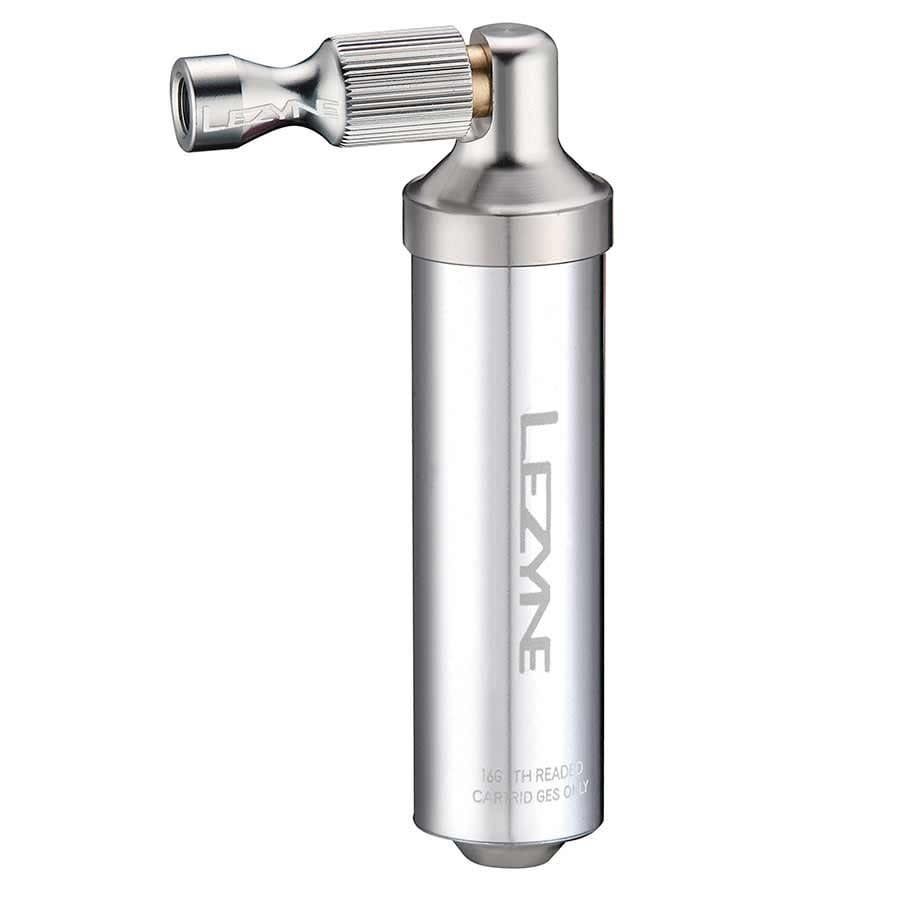 Lezyne, Alloy Drive CO2, CO2 Inflator, Threaded, Presta, Schrader, Silver, 1x16g
