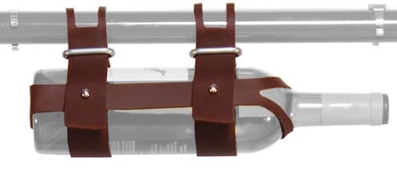 LEATHER WINE HOLDER BROWN