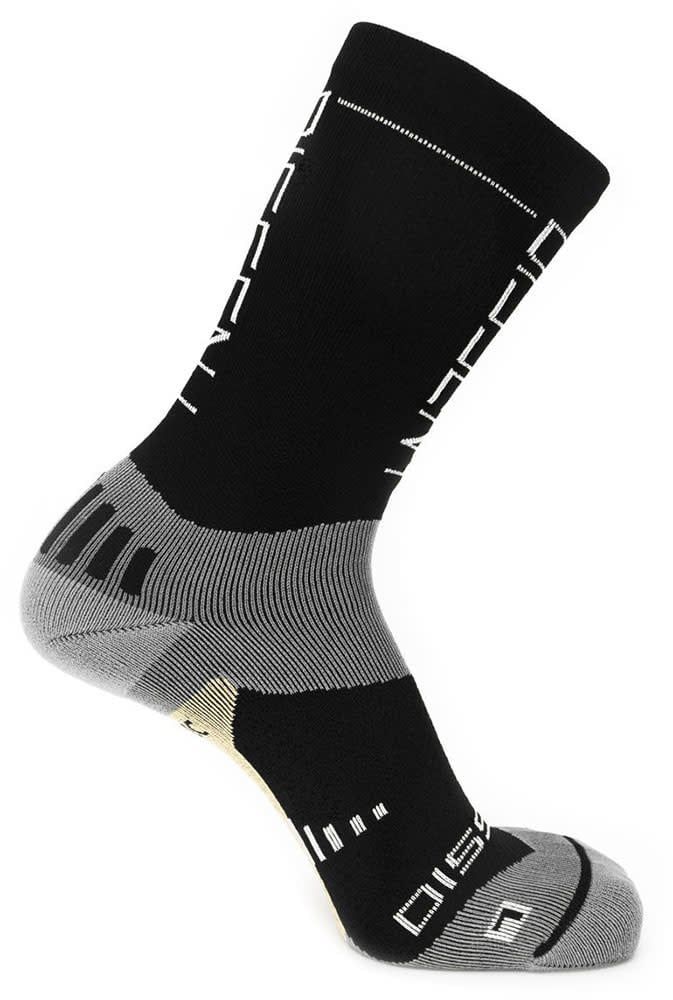 Dissent, Supercrew Nano 8&quot; + Copper, Compression socks, Black, L (Men 9.5-11.5)