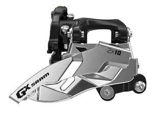 Sram, GX 2x10, Frnt derailleur, 2X10sp, Tp Swing, Dual Pull, Direct Clamp,