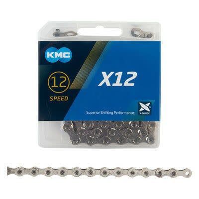 KMC X12 12 VITESSES CHAINE 126 LIENS ARGENT