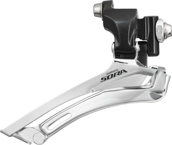 Shiman, Sra FD-3500 Frnt derailleur, 2x9sp., Dwn swing, Dwn pull, 34.9