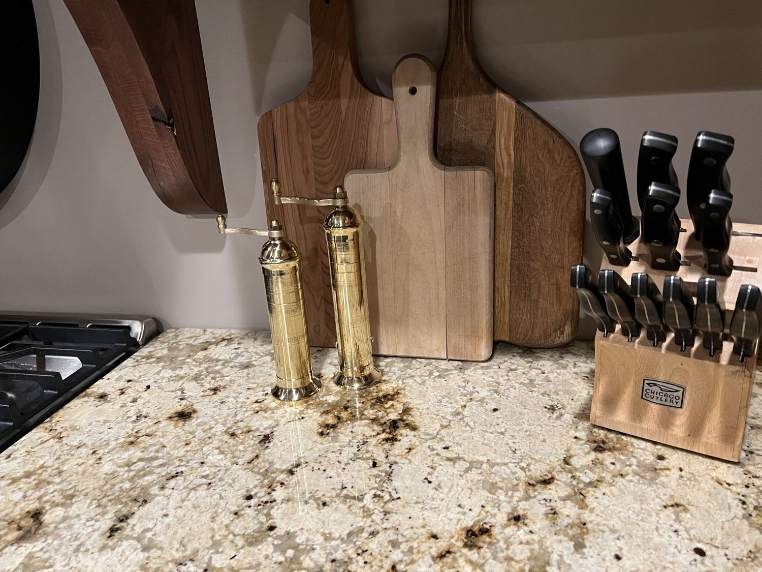 Alexander Handcrafted Brass Salt &amp; Pepper Mill set of 2
