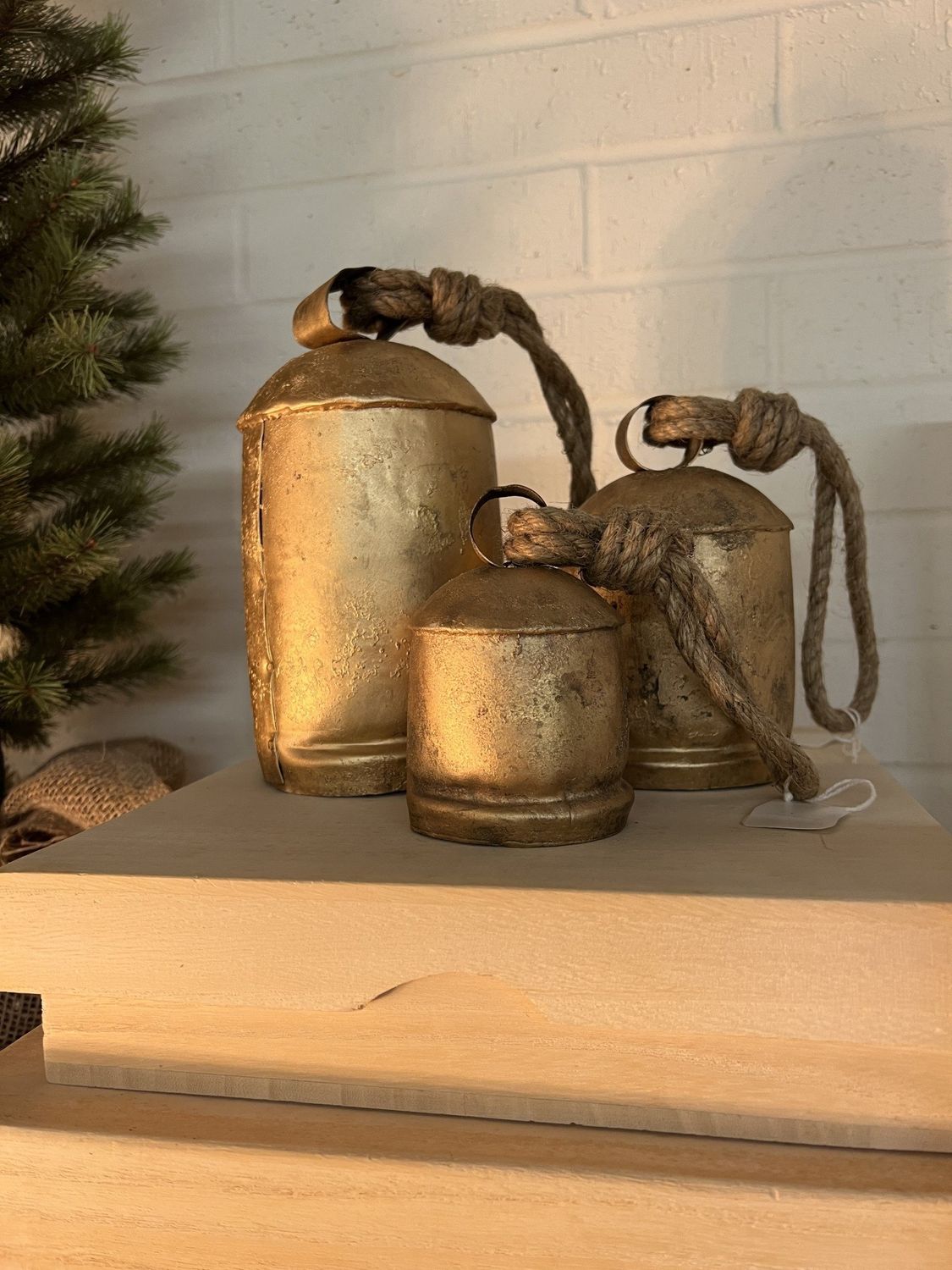 Chauk Bell w/ Rope Hanger - Large