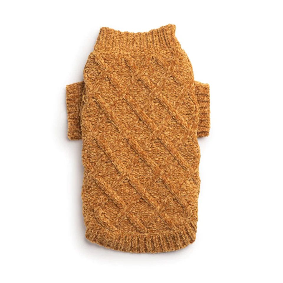 FAB DOG  APPAREL , Color: GOLD CHENILLE, Size: 8 in