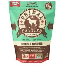 PRIMAL CHICKEN PATTIES 6#