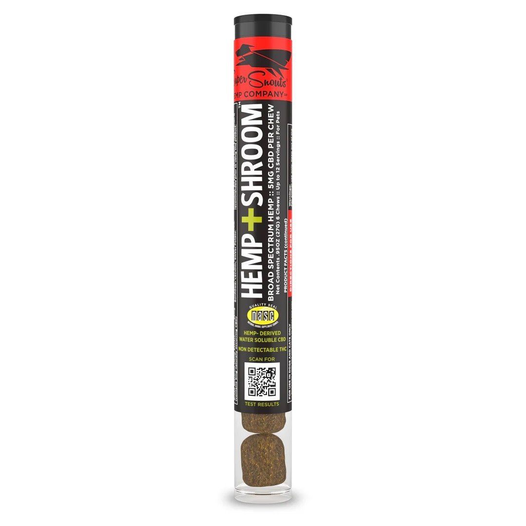 SUPER SNOUTS IMMUNE SUPPORT HEMP + SHROOM CBD CHEWS 5 MG 6CT