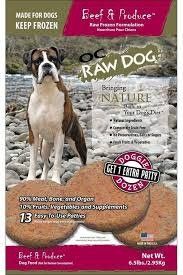 OC RAW BEEF &amp; PRODUCE PATTY 6.5 LB