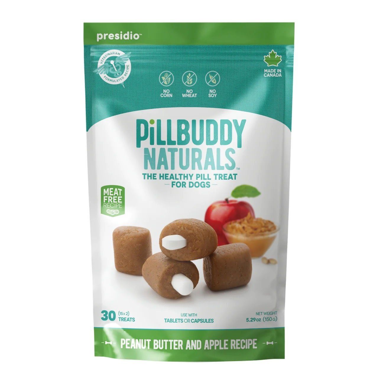 PRESIDIO PILL BUDDY NATURAL PEANUT &amp; APPLE 150G