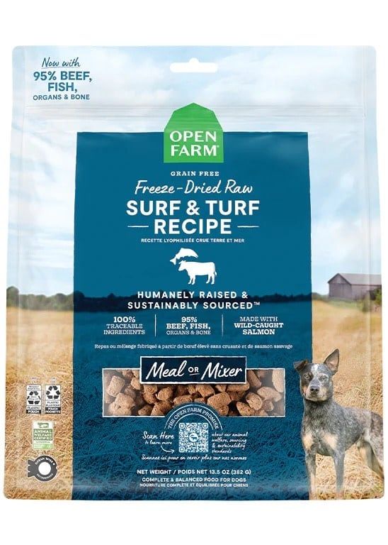 OPEN FARM FREEZE DRIED SURF TURF 22OZ