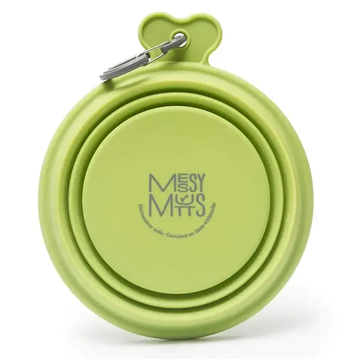 MESSY MUTT COLLAPSIBLE BOWL GREEN 3 CUP