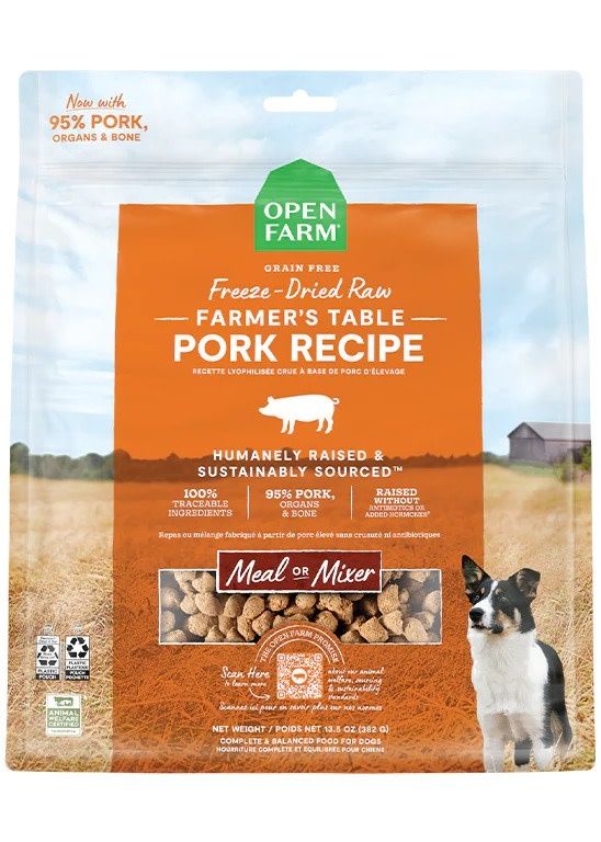 OPEN FARM FREEZE DRIED PORK 22OZ