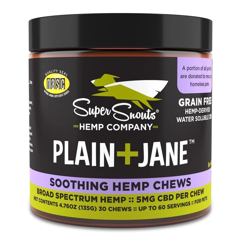 SUPER SNOUTS PLAIN JANE HEMP CHEWS 30 CT