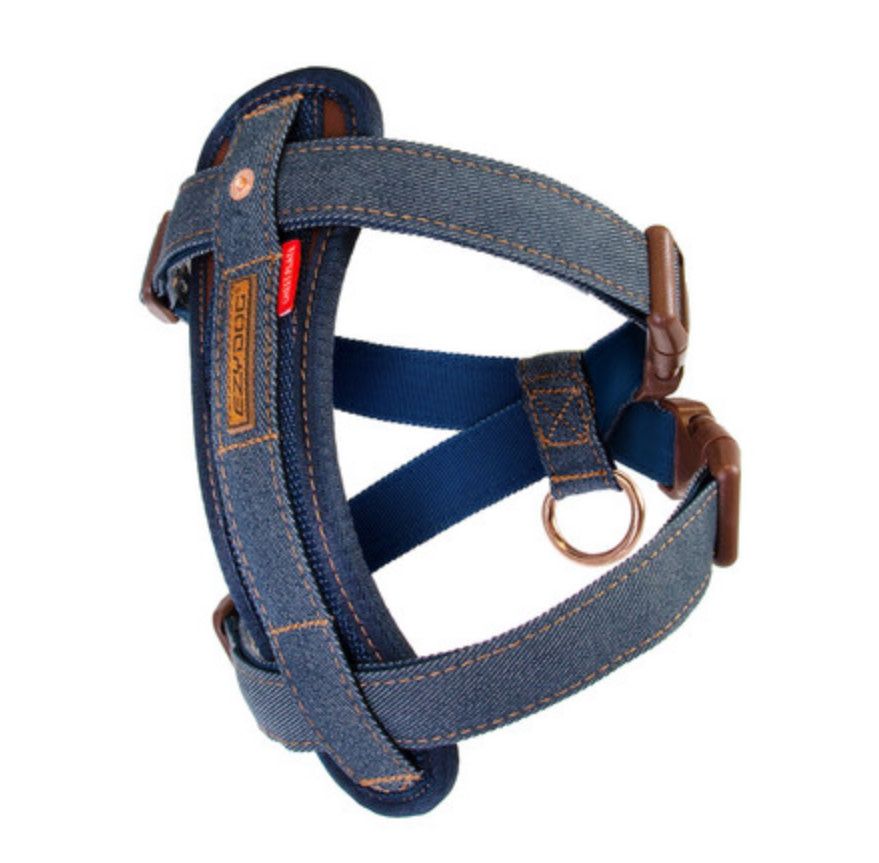 EZYDOG CHEST PLATE HARNESS DENIM XL