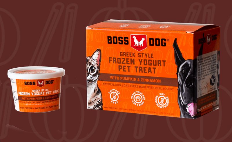 BOSSDOG FROZEN YOGURT PUMPKIN/CINN 14OZ