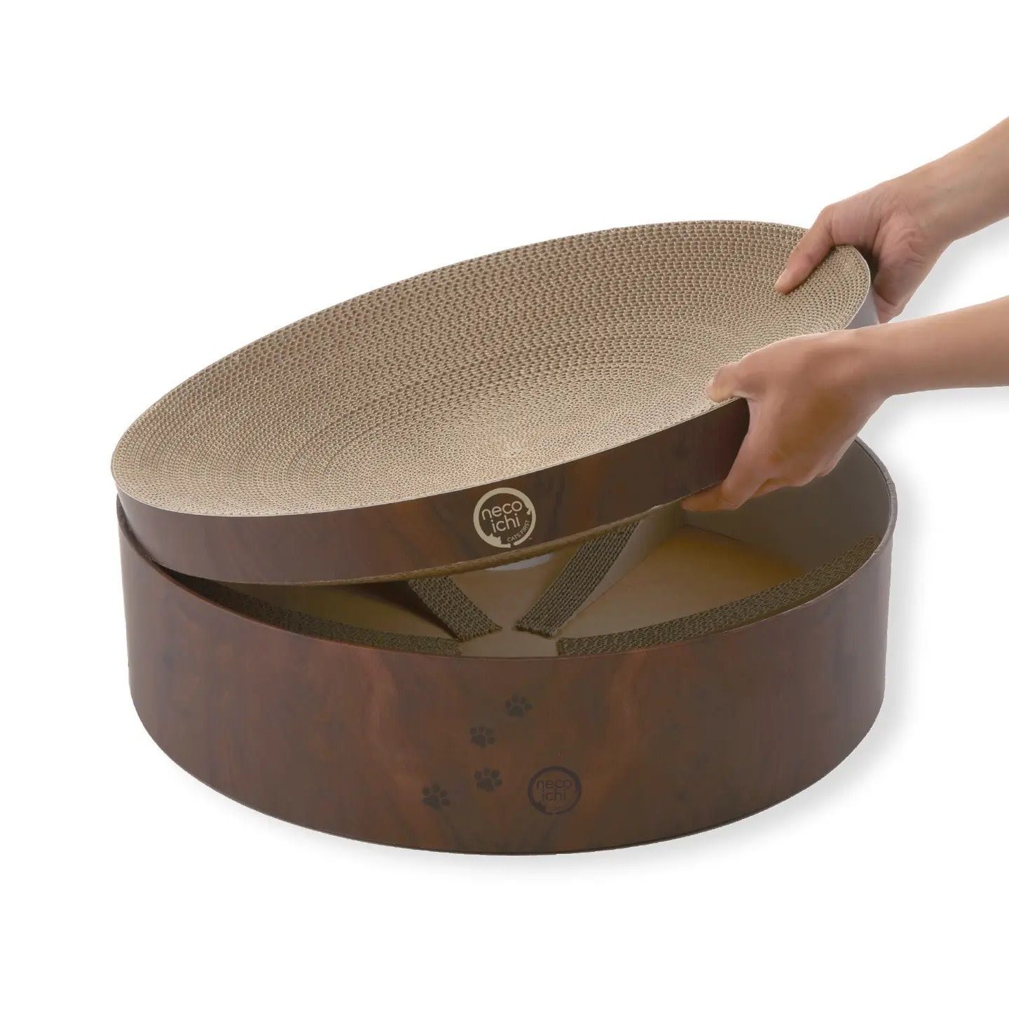 NECOICHI CAT SCRATCHER BOWL CHERRY