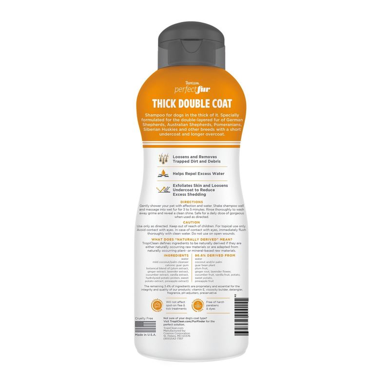 TROPICLEAN DOUBLE COAT SHAMPOO 16OZ