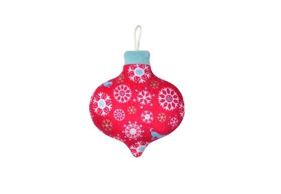 PLAY SNOWFLAKES ORNAMENT SM RED