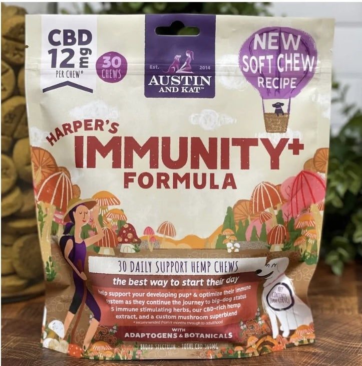 AUSTIN &amp; KAT DOG IMMUNITY CHEW 12MG 10OZ