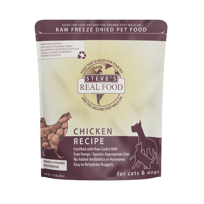 STEVES FREEZE DRIED NUGGETS CHICKEN 1.25#