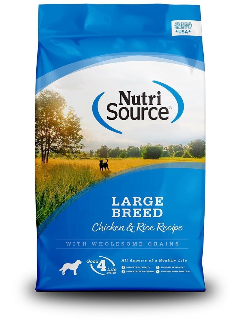 NUTRI SOURCE LG BREED CHICKEN&amp;RICE, 30#
