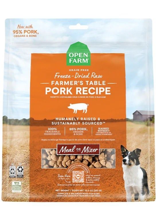 OPEN FARM FREEZE DRIED PORK 3.5OZ