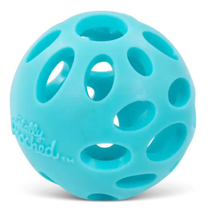 MESSY MUTTS HUFF N PUFF TREAT BALL TEAL LG