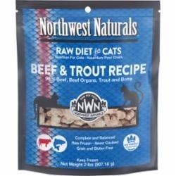 NORTHWEST NATURALS CAT BEEF TROUT NIBBLES, 2 LB