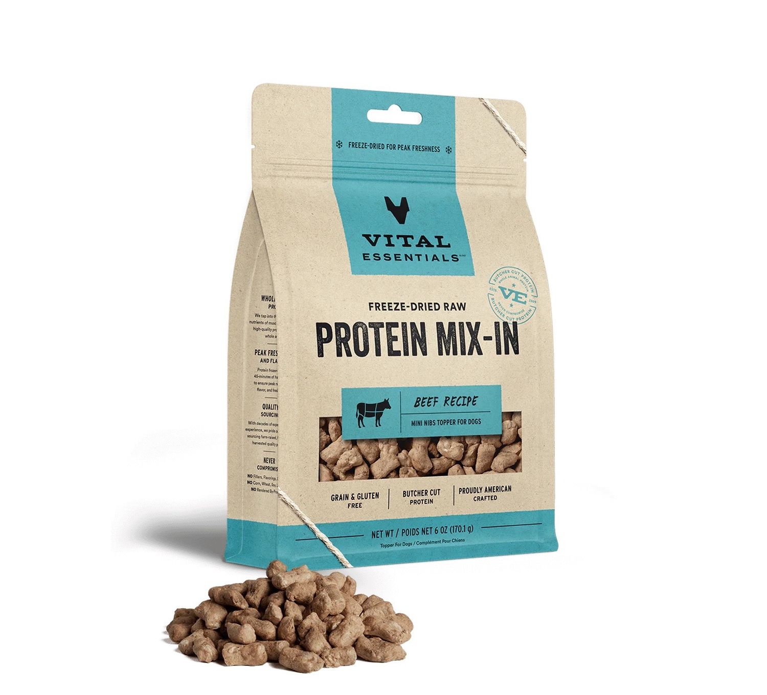VITAL ESSENTIALS FREEZE DRIED TOPPER BEEF 6OZ