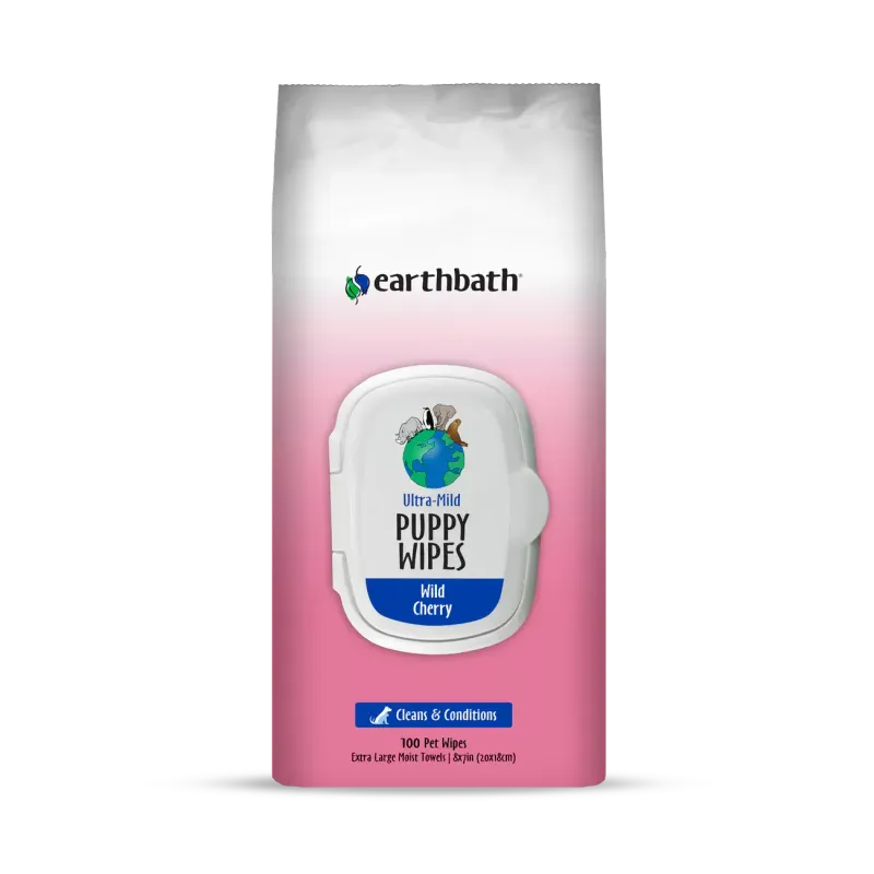 EARTHBATH WIPES PUPPY CHERRY 100CT