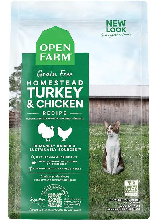 OPEN FARM CAT GF HOMESTEAD TURKEY &amp; CHICKEN 4#