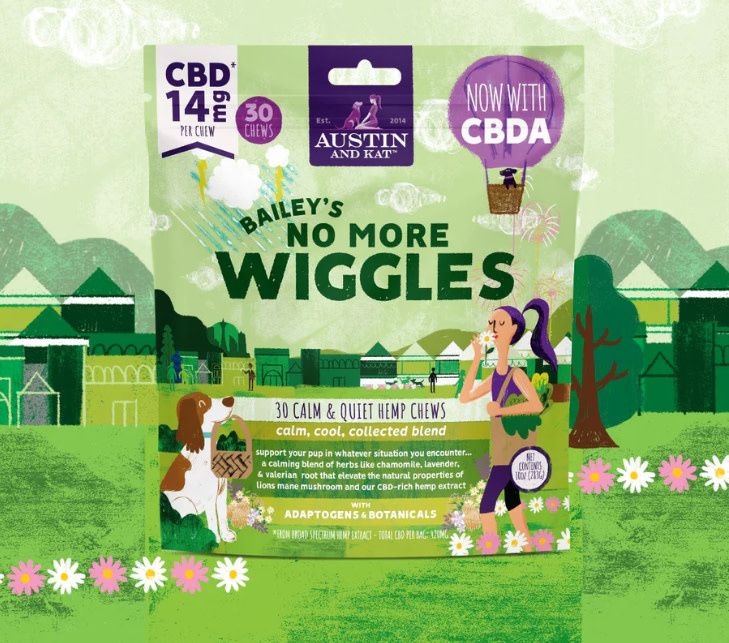 AUSTIN &amp; KAT DOG NO MORE WIGGLE CHEW 14MG