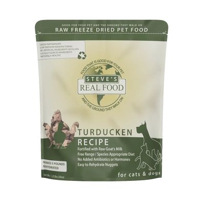 STEVES FREEZE DRIED NUGGETS TURDUCKEN1.25LBS