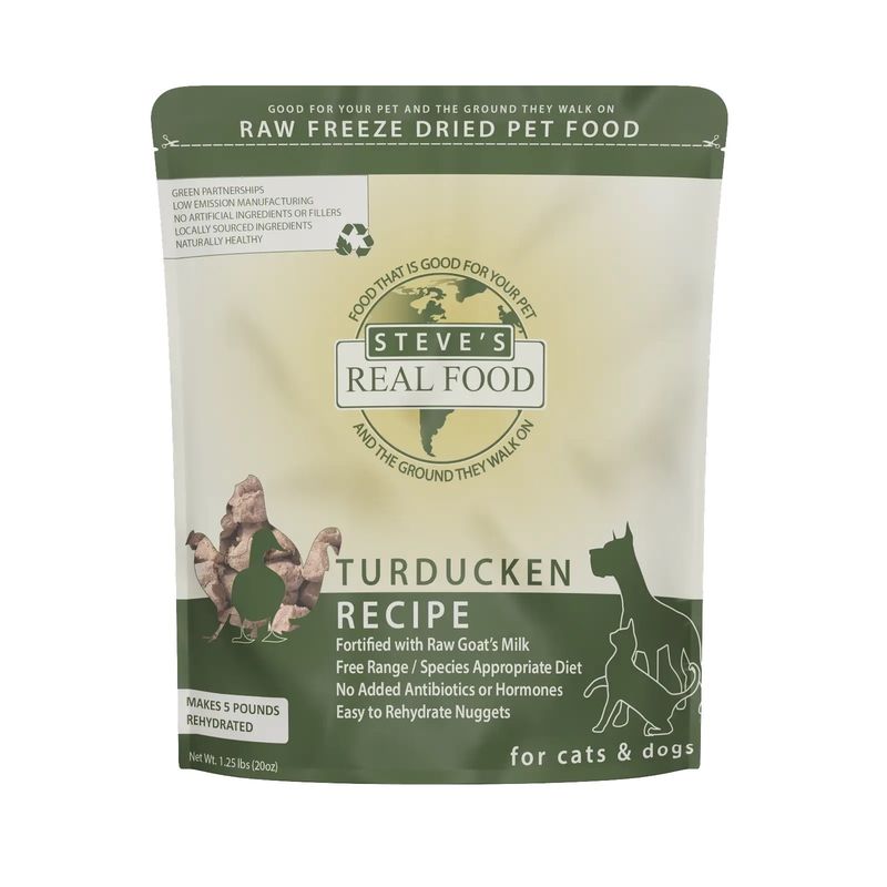 STEVES FREEZE DRIED NUGGETS TURDUCKEN1.25LBS