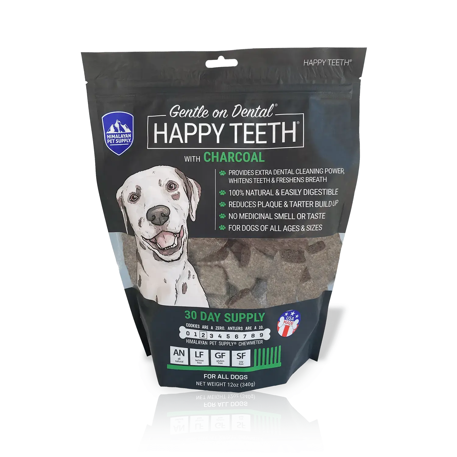 HIMALAYAN DENTAL CHEW CHARCOAL 12OZ