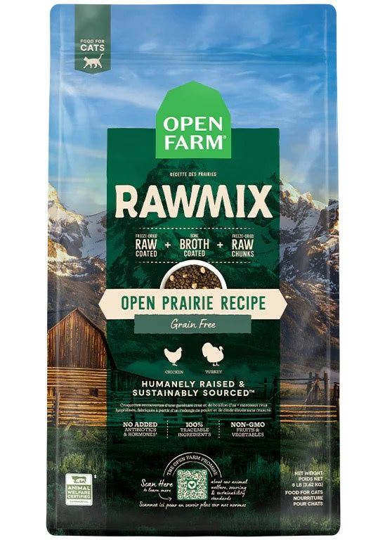 OPEN FARM CAT GF RAW MIX PRAIRIE 8#