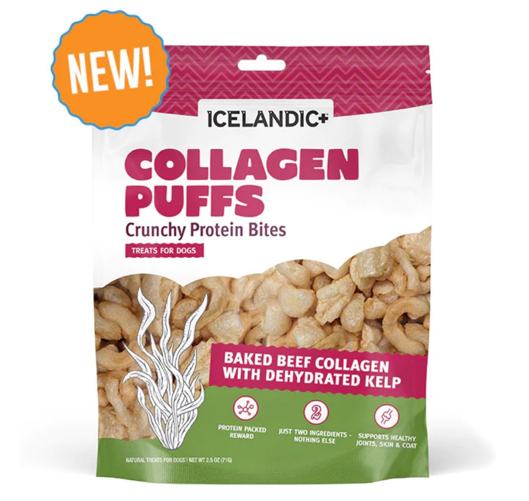 ICELANDIC COLLAGEN PUFFS BAKED BEEF WITH  DEHYDRATED KELP 2.5 OZ