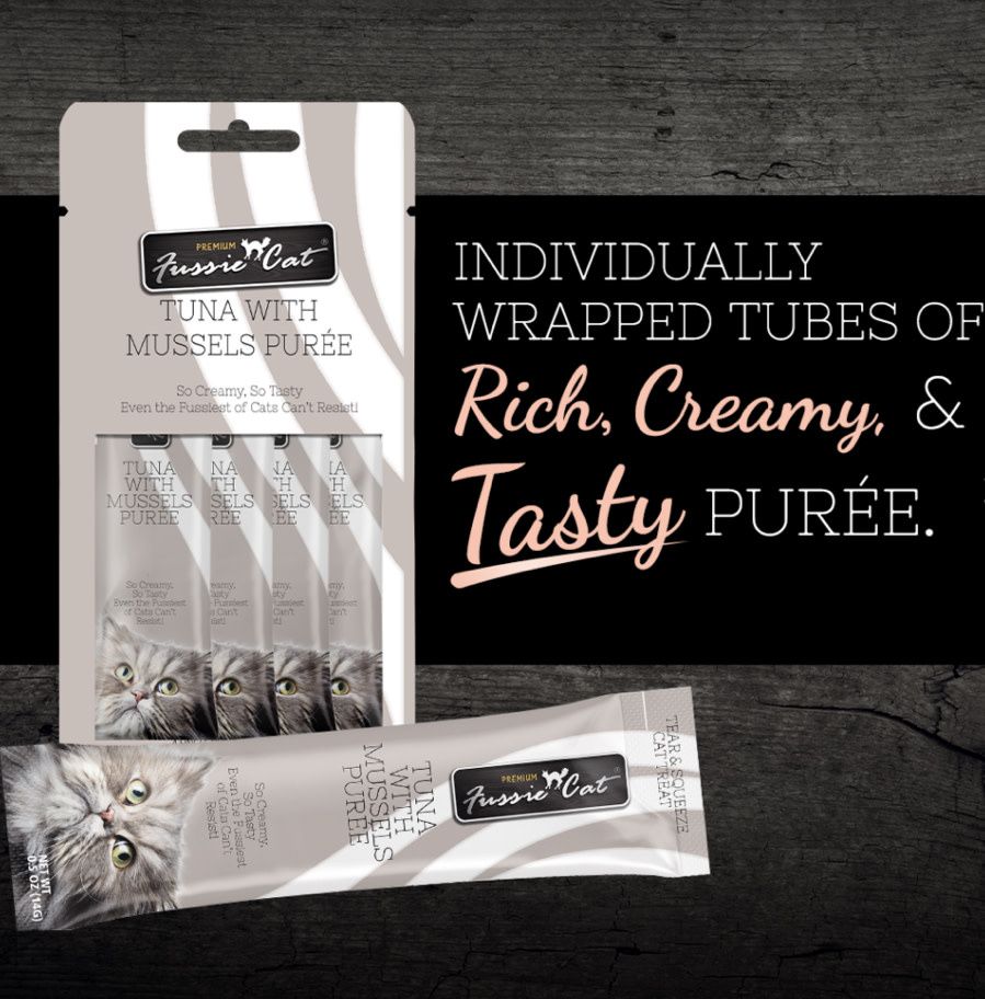 FUSSIE CAT PUREE TUNA MUSSEL 4CT