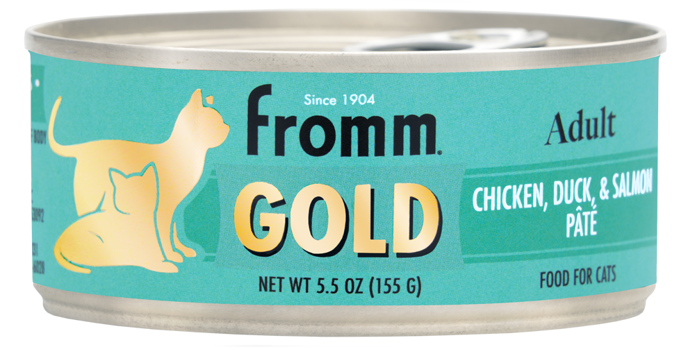FROMM GOLD CAT ADULT CHICKEN DUCK  SALMON PATE 5.5 OZ