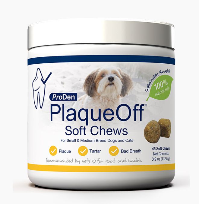 PRODEN PLAQUEOFF CHEWS SM 45 CT