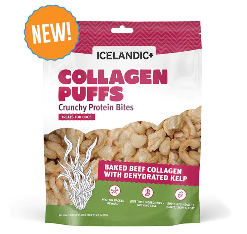 ICELANDIC COLLAGEN PUFFS BAKED BEEF WITH  DEHYDRATED KELP 1.3 OZ