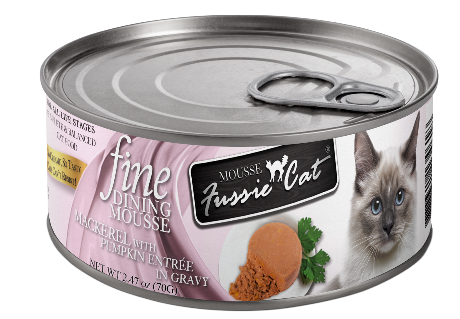 FUSSIE CAT FINE DINING MOUSSE MACKEREL PUMPKIN 2.47OZ