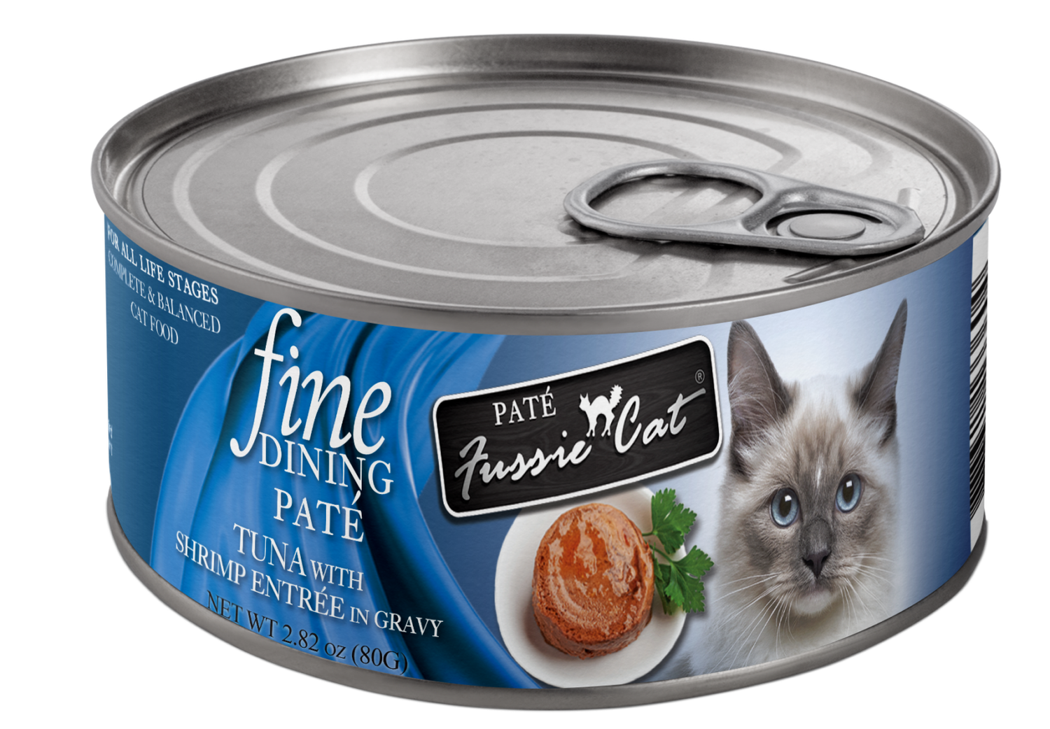 FUSSIE CAT FINE DINING TUNA &amp; SHRIMP PATE  2.82OZ CASE 24