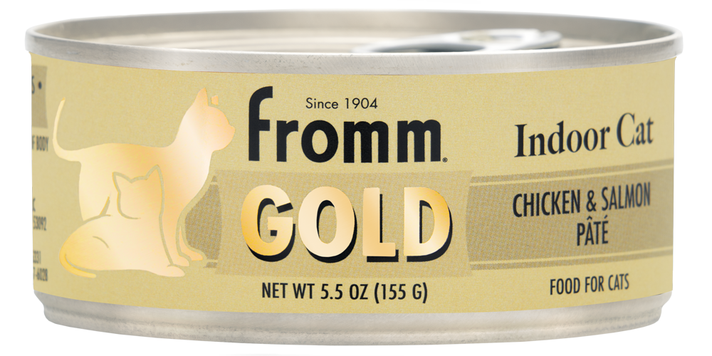 FROMM GOLD CAT ADULT INDOOR CHICKEN &amp;  SALMON PATE 5.5 OZ