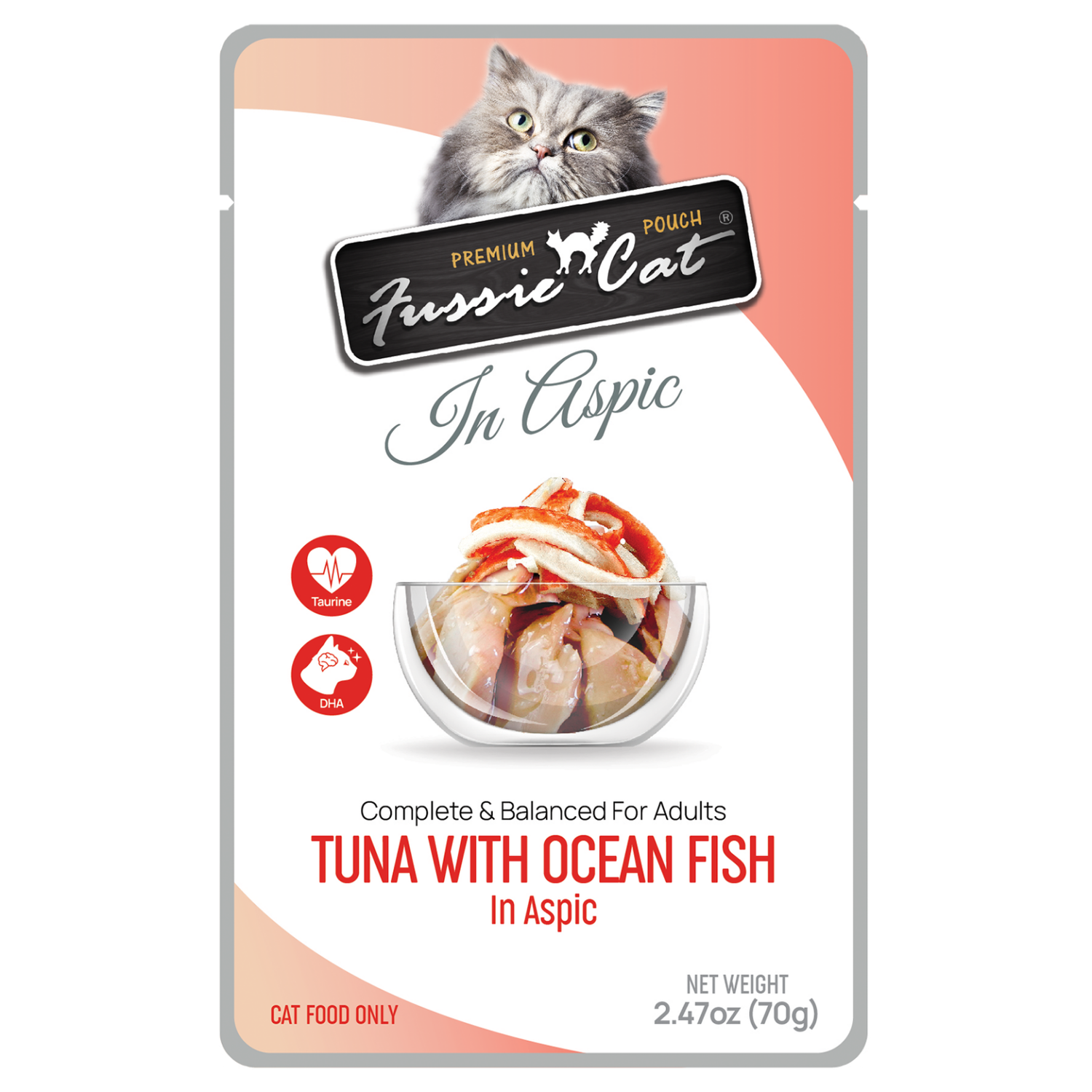FUSSIE CAT TUNA &amp; OCEAN FISH POUCH 2.47OZ