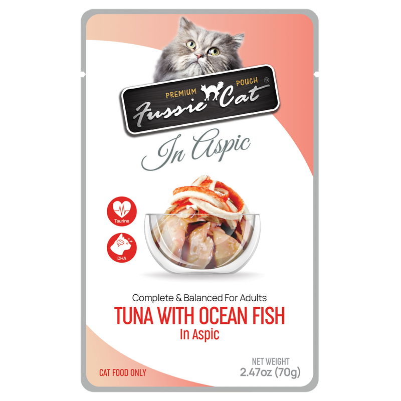 FUSSIE CAT TUNA &amp; OCEAN FISH POUCH 2.47OZ