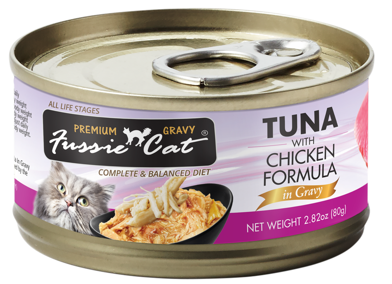 FUSSIE CAT PREMIUM TUNA CHICKEN GRAVY 2.82Z