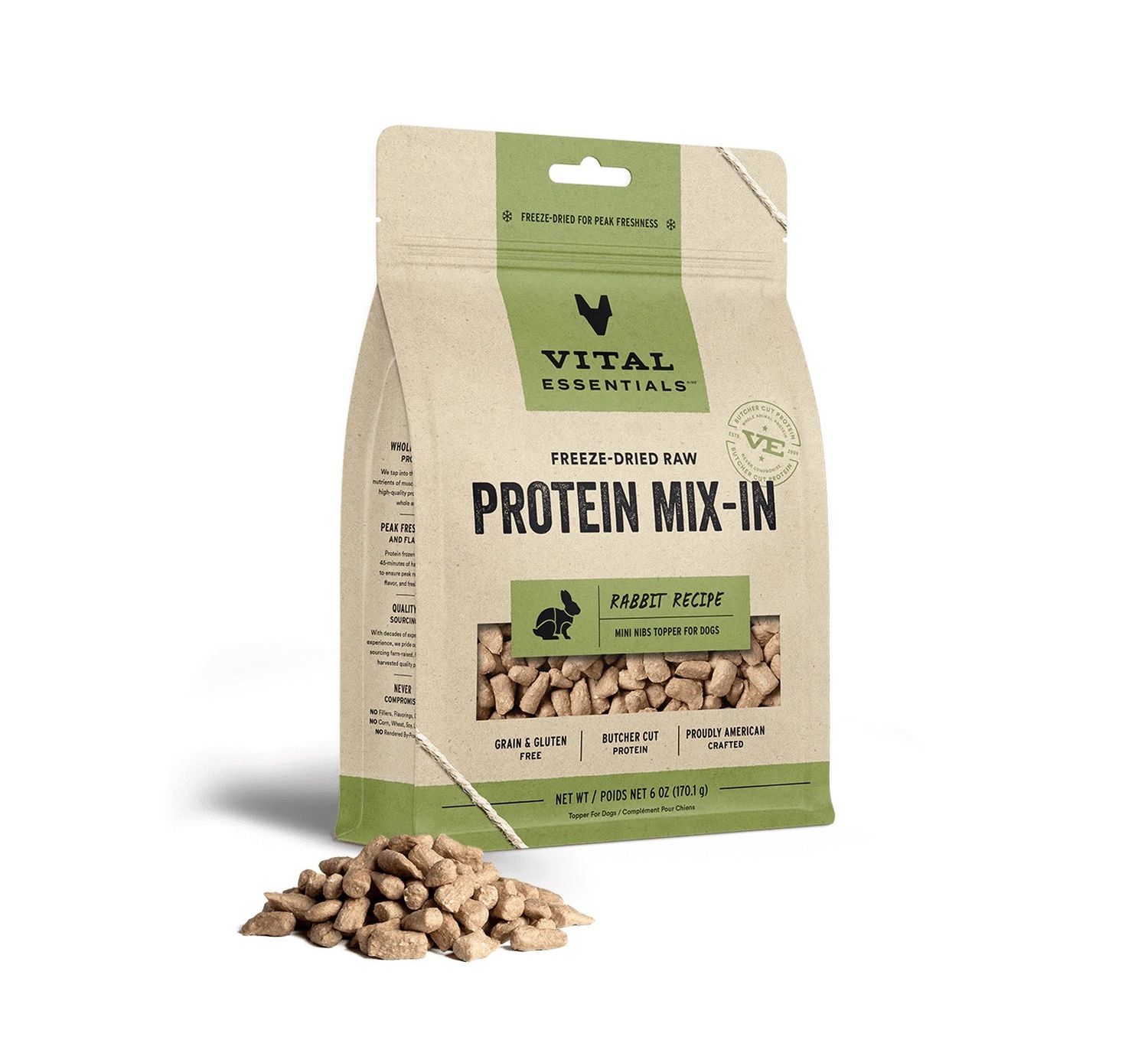 VITAL ESSENTIALS FREEZE DRIED TOPPER RABBIT 6OZ