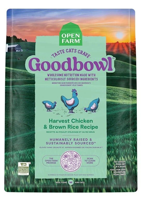 OPEN FARM CAT GOODBOWL HARVEST CHICKEN 3#