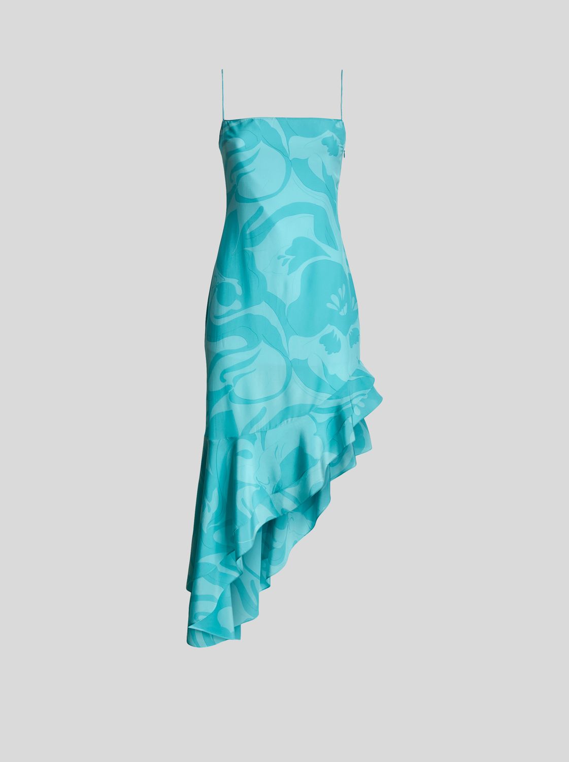 Etro-Bustier Dress Asymetrical, Color: turquoise, Size: 42